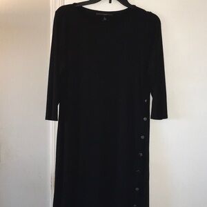 Black 3/4 Sleeve Long Sleeve Dress